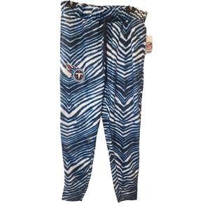 Zubaz NFL Tennessee Titans Zebra Print Jogger Pants‎ Men's M